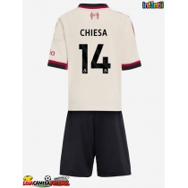 Camisa de Futebol Liverpool Federico Chiesa #14 Equipamento Secundário Infantil 2025-26 Manga Curta (+ Calças curtas)
